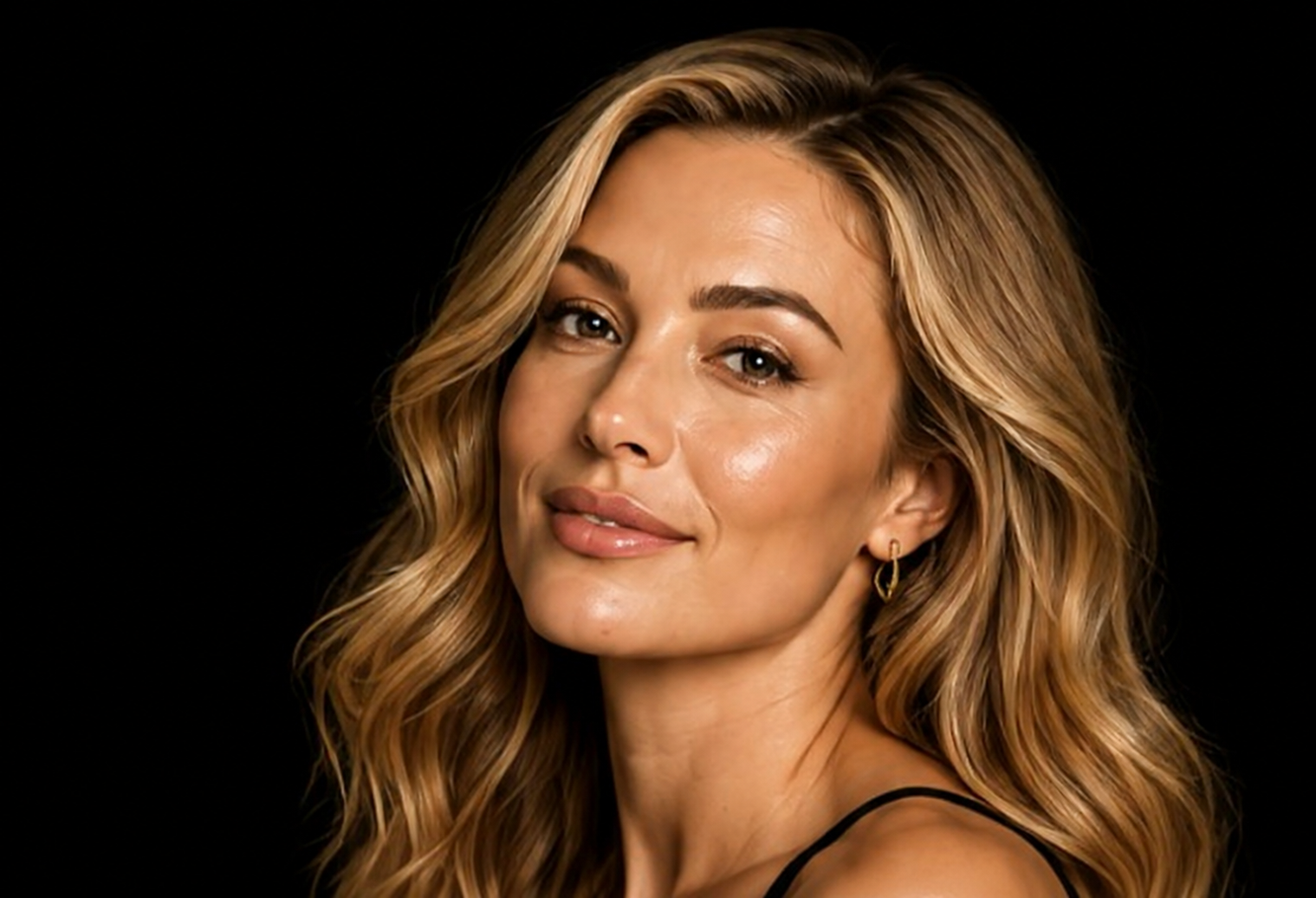 Woman with natural-looking facial contours