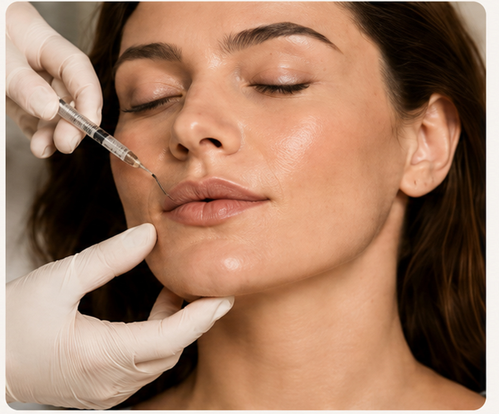 Radiesse treatment near the lower face